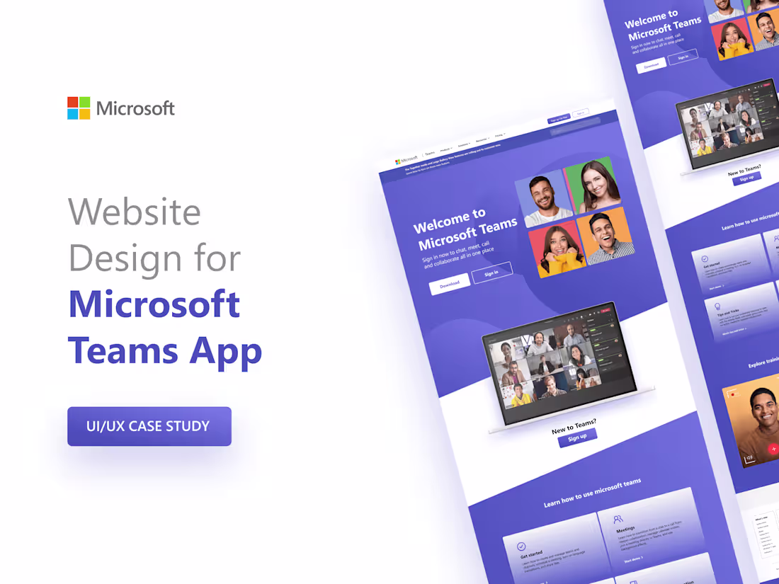 Cover image for Microsoft Team Website Redesign
