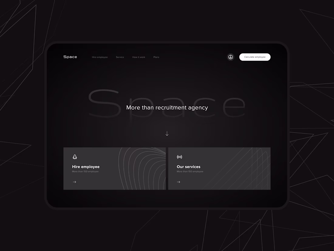 Cover image for Main page for recruitment agency