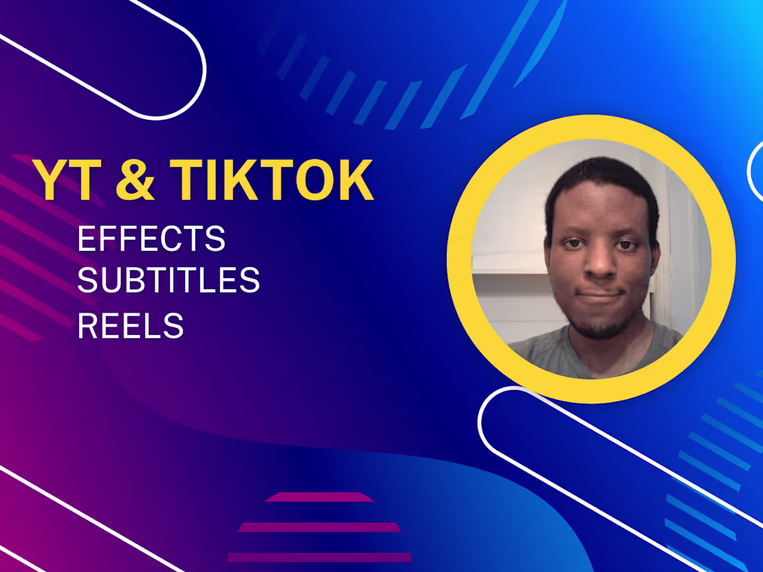 Cover image for I will edit short form or long form videos for YT and TikTok