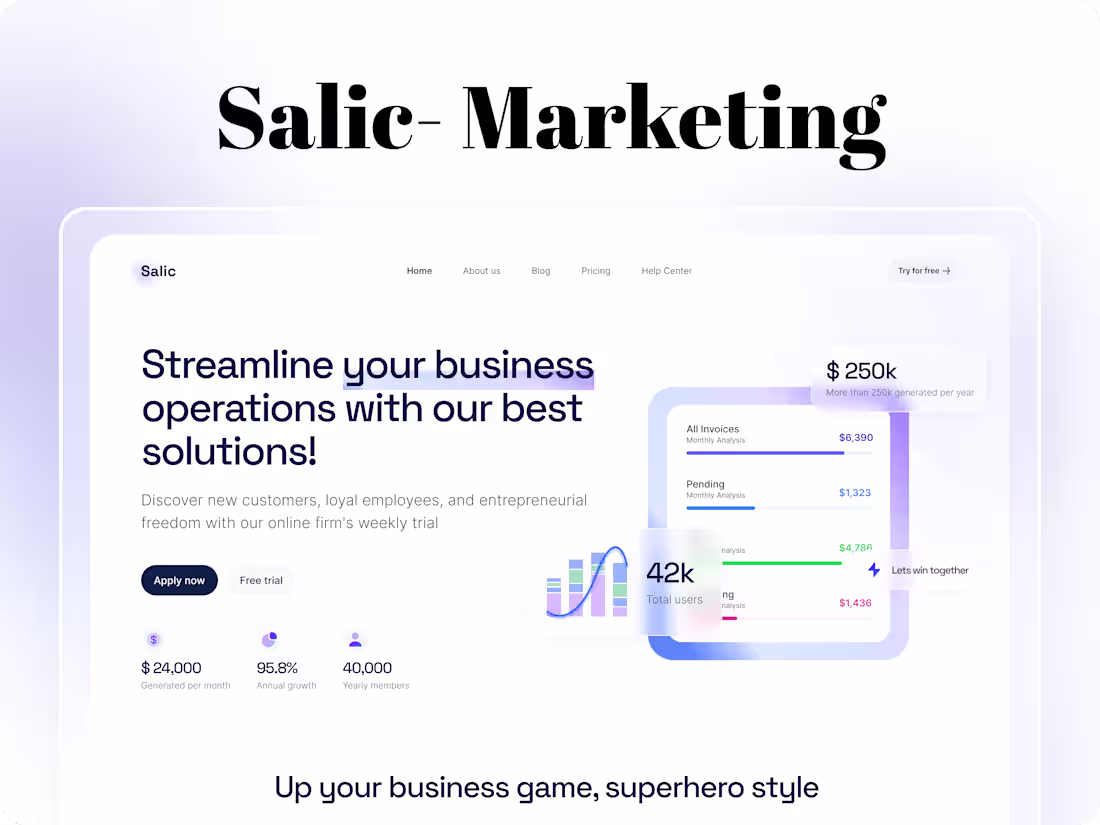 Cover image for Salic-Marketing Landing Page