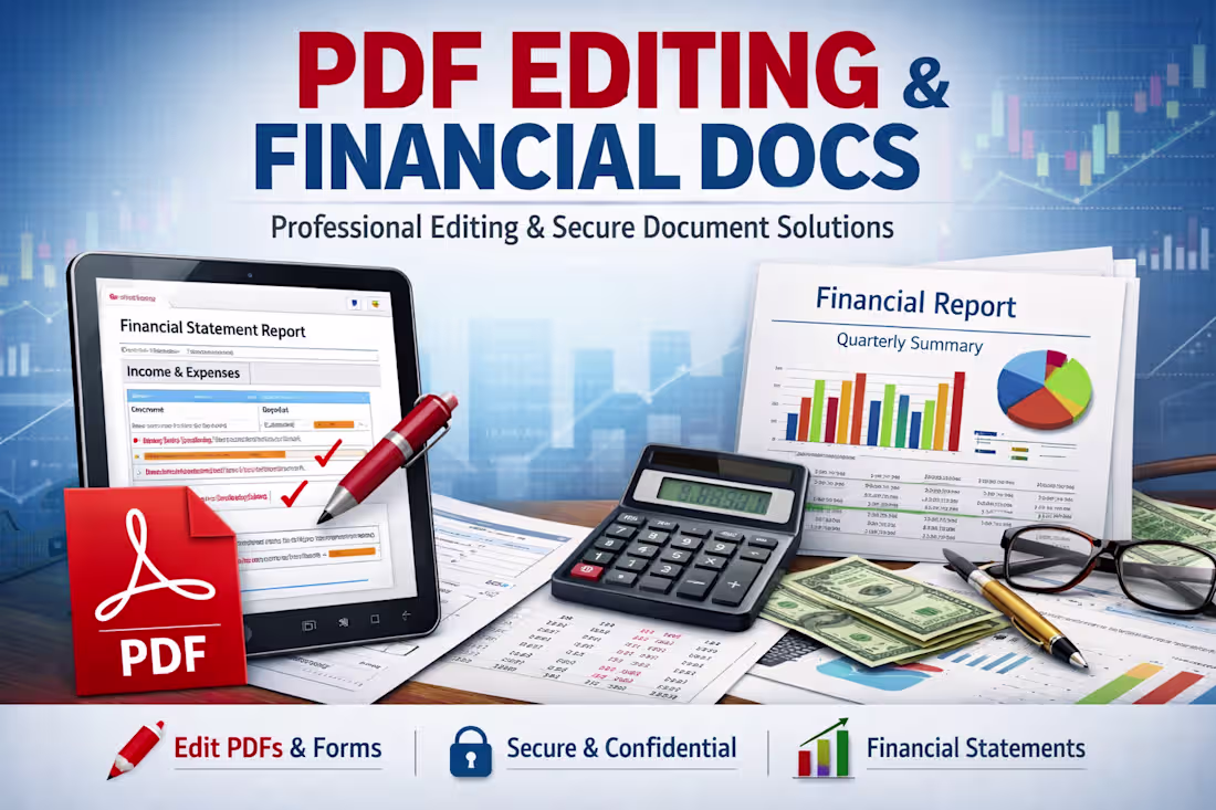 Cover image for PDF Editing & Financial Docs
