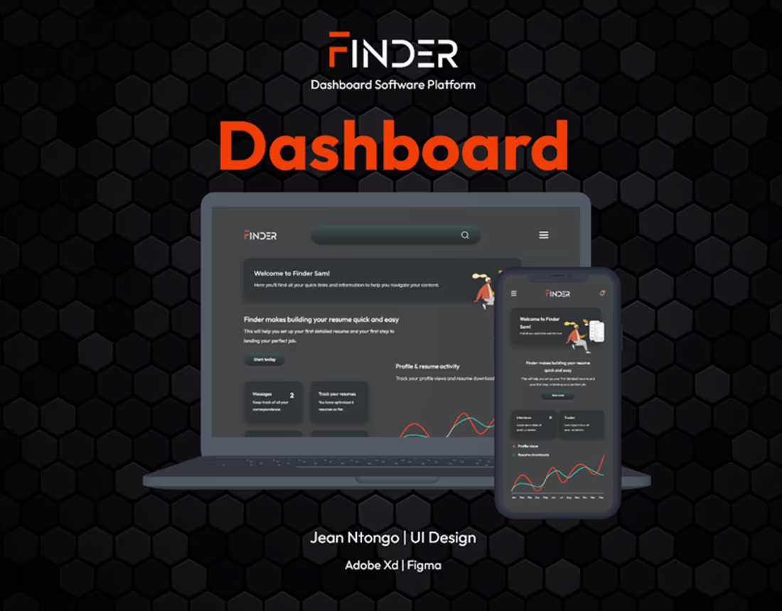 Cover image for Finder: Dashboard UI on Behance