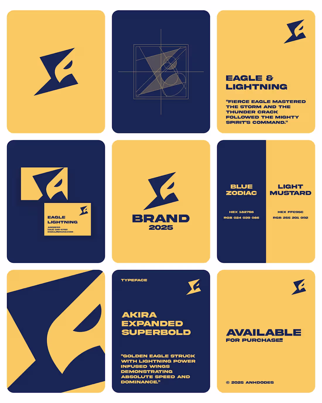 Cover image for eagle lightning Logo design for sale crafted by Anhdodes Pub...