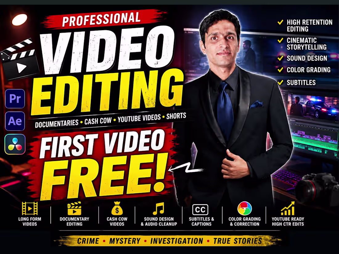Cover image for Professional Video Editing Showreel 2026
High-Retention