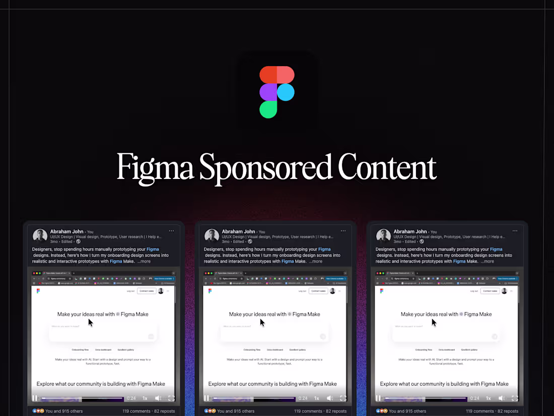 Cover image for Sponsored LinkedIn Content Collaboration for Figma