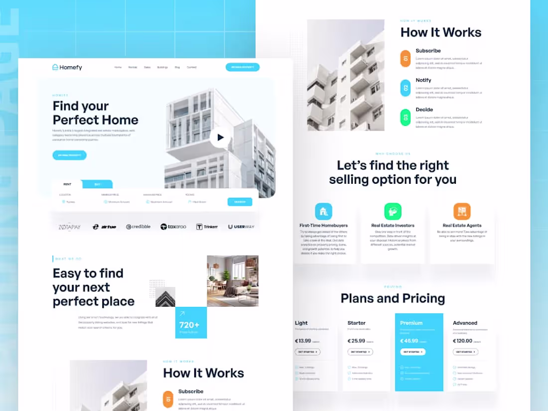 Cover image for Real Estate Landing page design