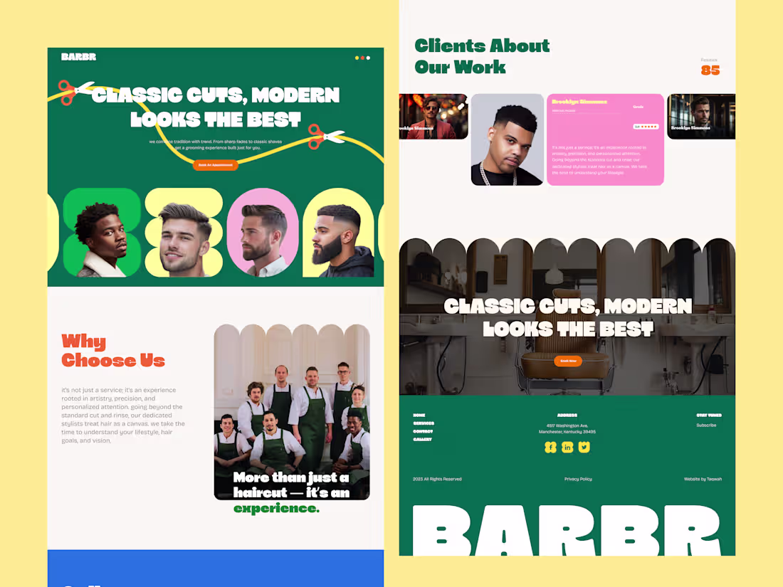 Cover image for Barber Website Landing Page Design - Ready to upgrade your o...