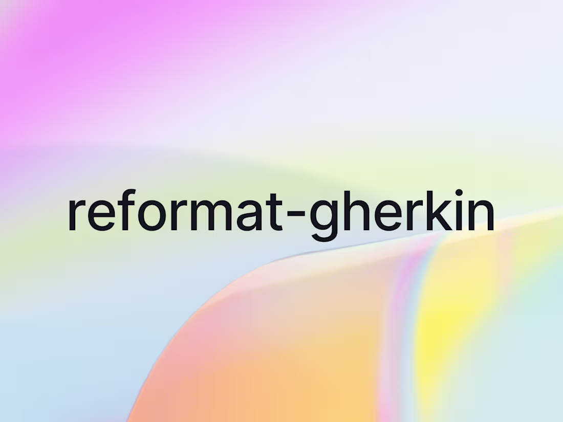 Cover image for Open-source formatter for Gherkin language