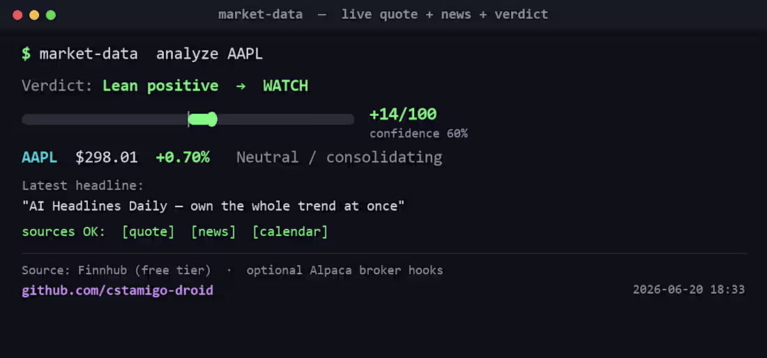Cover image for market-data-mcp — Live market data