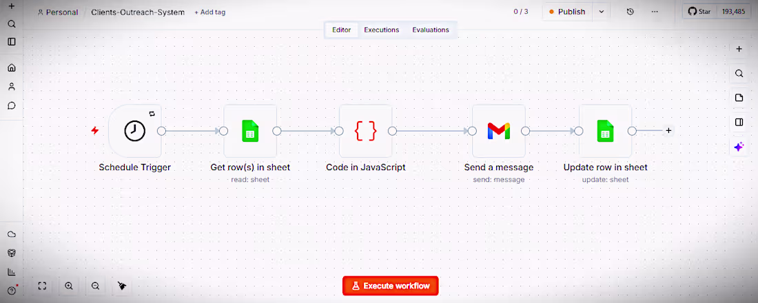 Cover image for Automated Cold Email Outreach Workflow