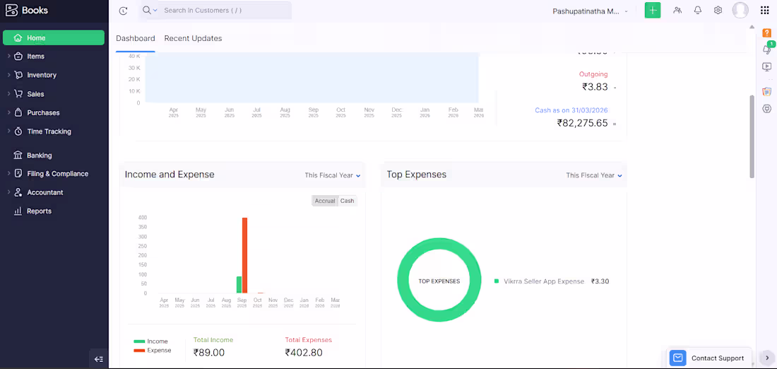 Cover image for Bookkeeping in Zoho Books