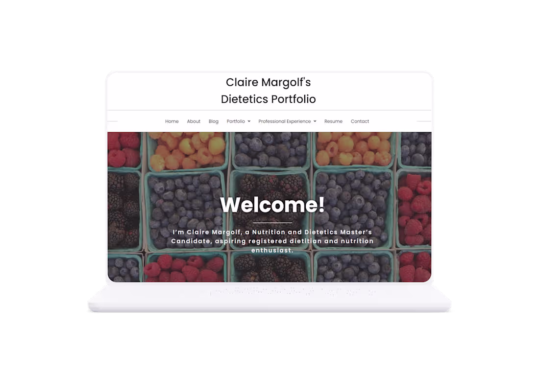 Cover image for Nutritionist Academic Portfolio & Blog
