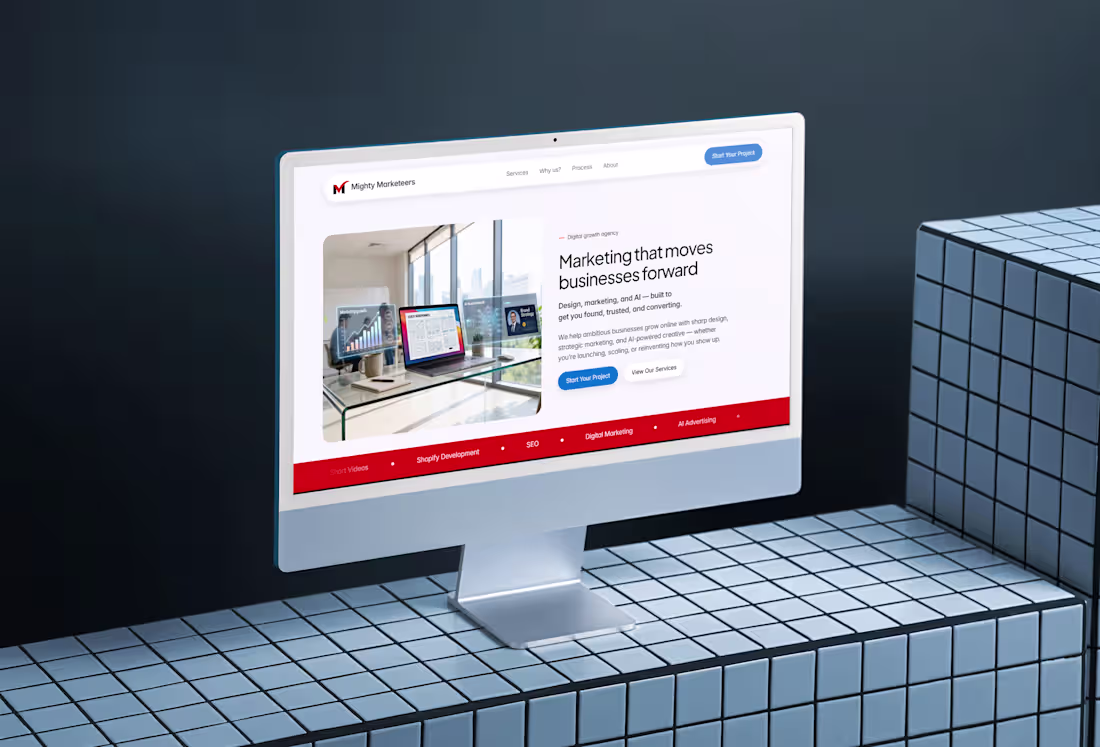 Cover image for Framer Landing Page for Mighty Marketeers