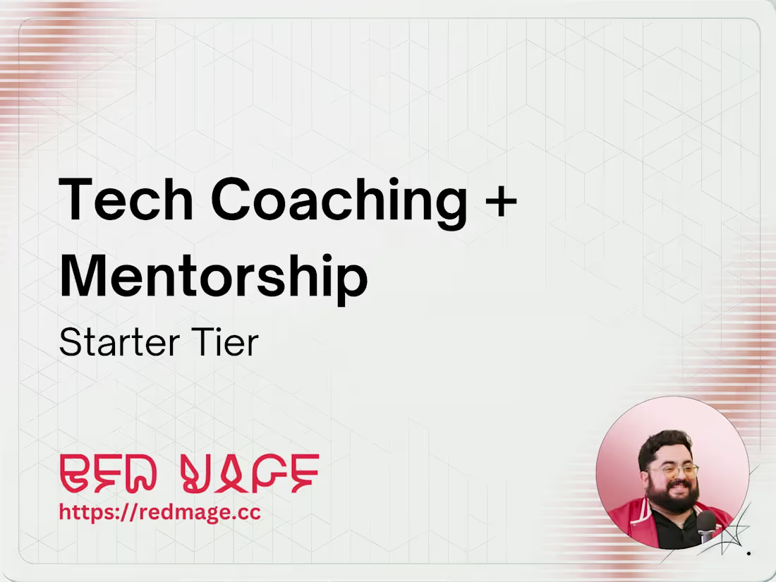 Cover image for Tech Coaching + Mentorship – Starter
