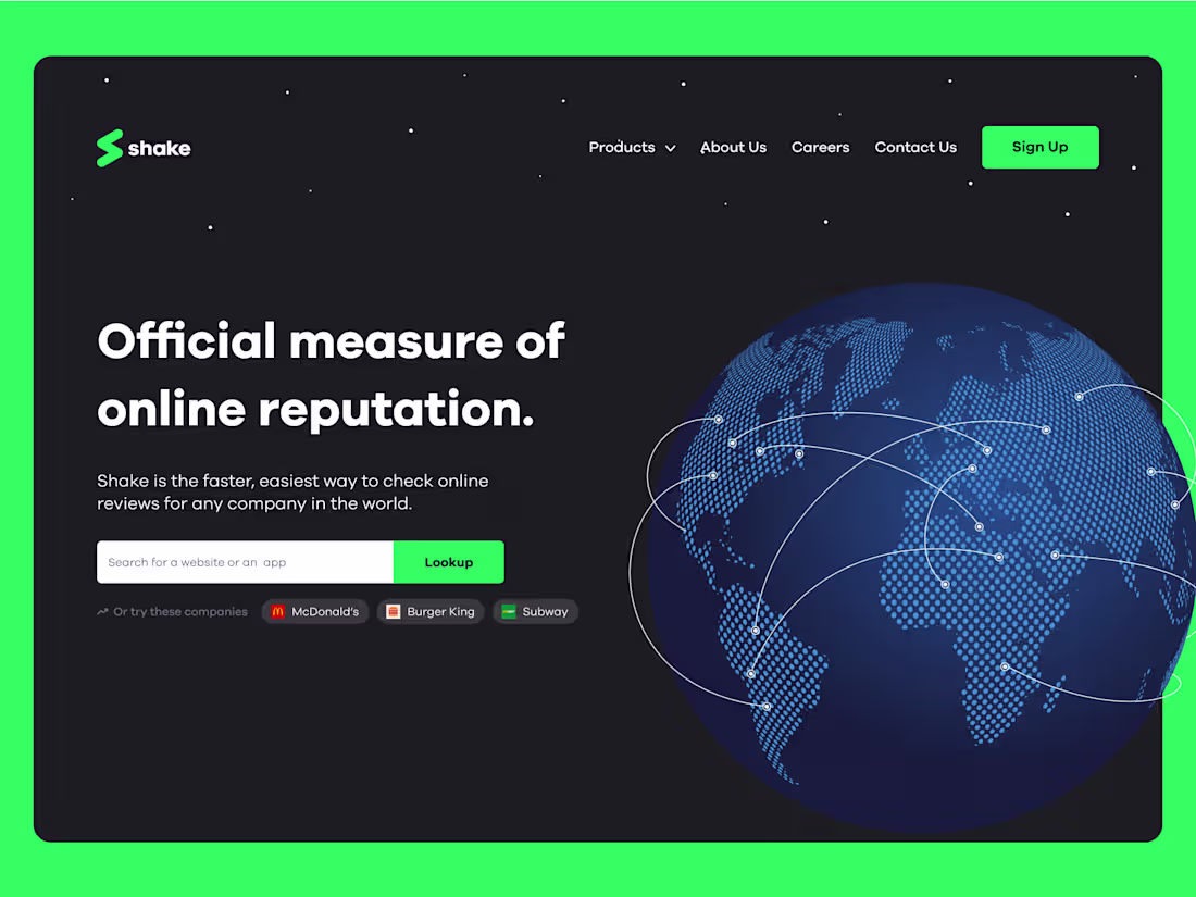 Cover image for Shake.io (Website Design)
