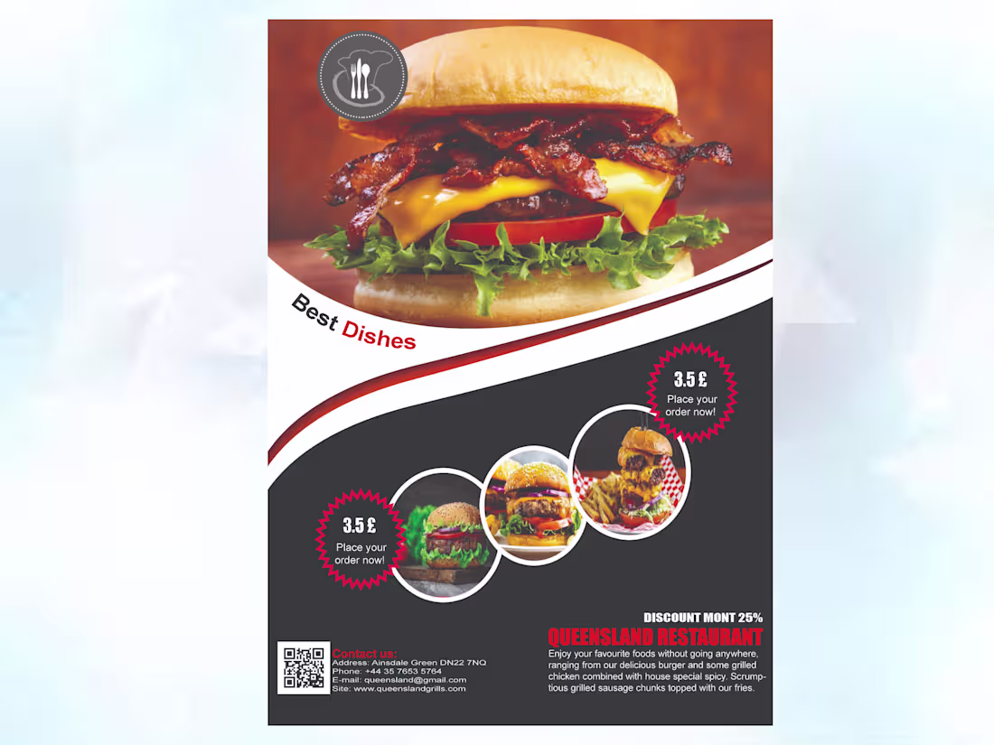 Cover image for Poster Design For a Restuarant