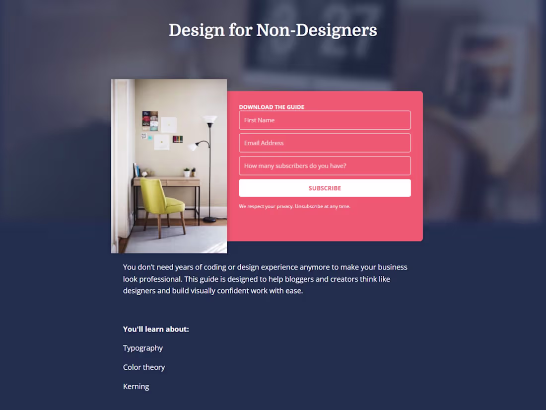 Cover image for Lead-Gen Landing Page Design: Design for Non-Designers