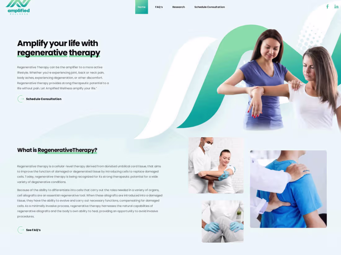Cover image for Amplified Wellness – Medical Website Development