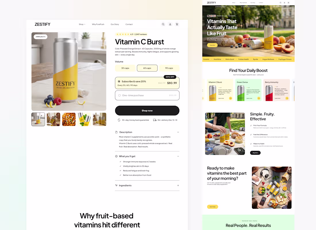 Cover image for Zestify | Fruit vitamin e-commerce