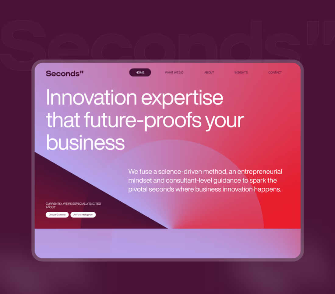 Cover image for Seconds | Figma Design & Webflow Development