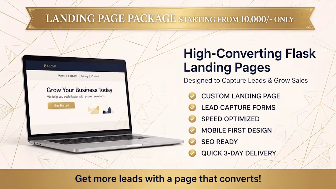 Cover image for High-Converting Flask Landing Page -