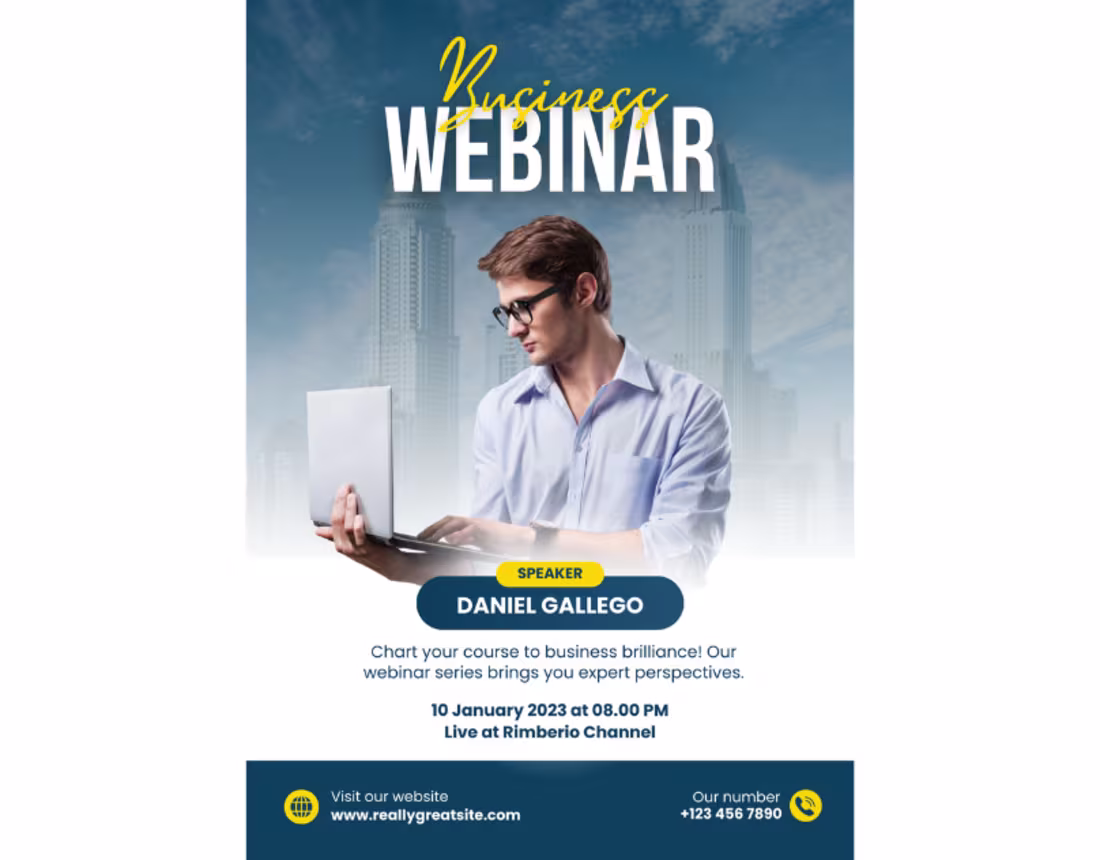 Cover image for business webinar