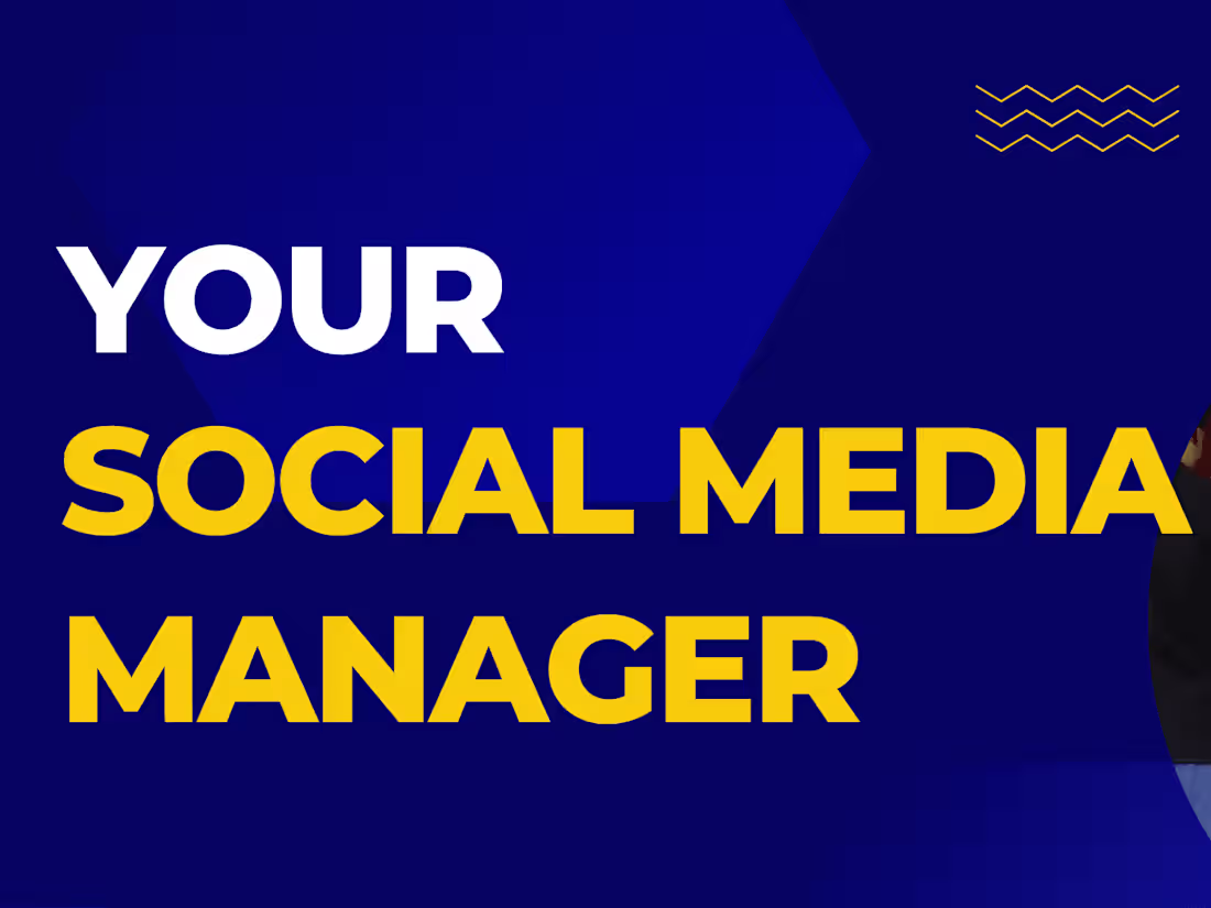 Cover image for I will be your Social Media Manager
