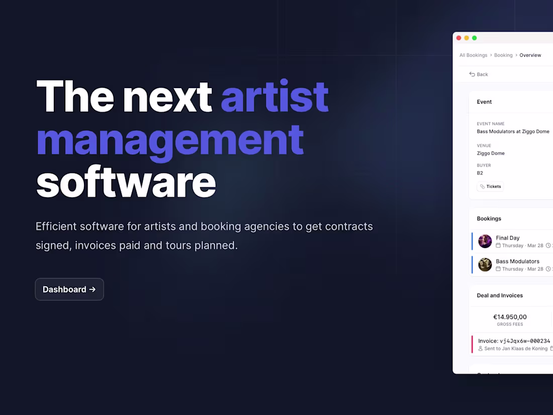Cover image for Leading Stagent: Transforming artist booking management