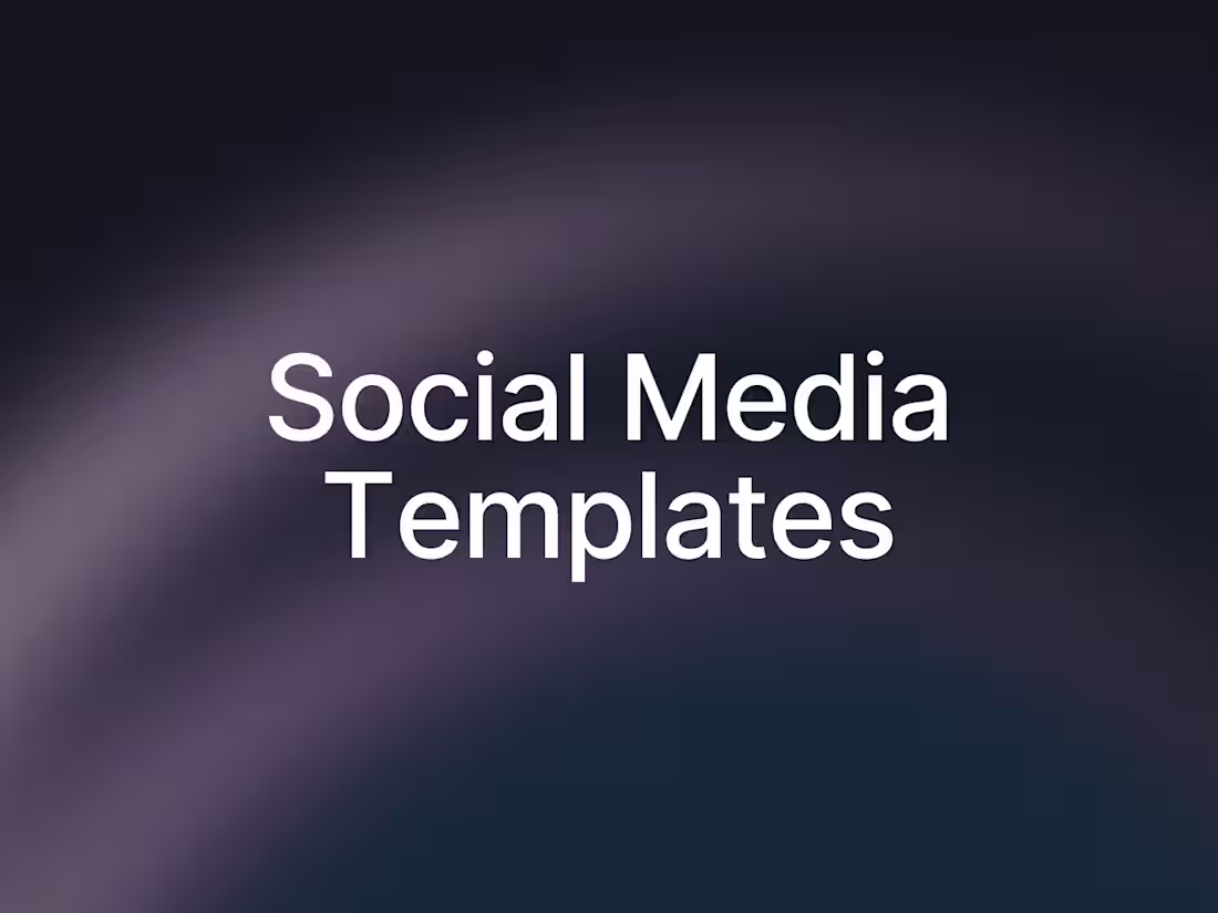 Cover image for Social Media Marketing Templates