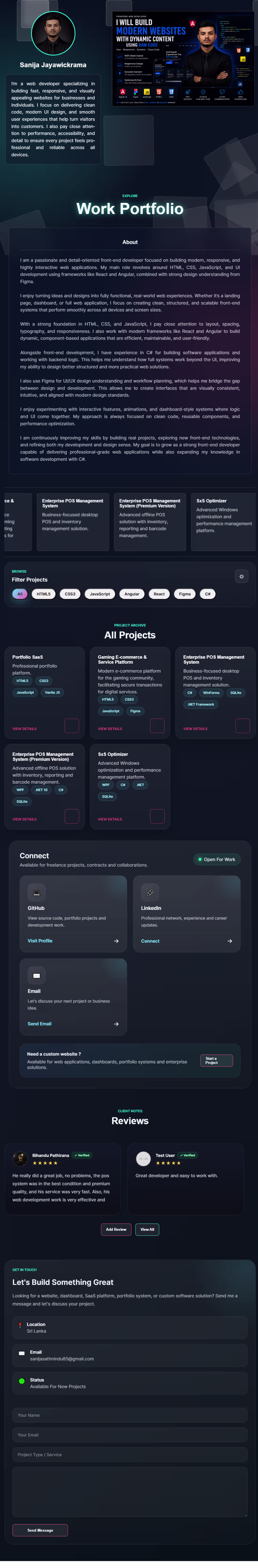 Cover image for Premium Portfolio With Dynamic features
