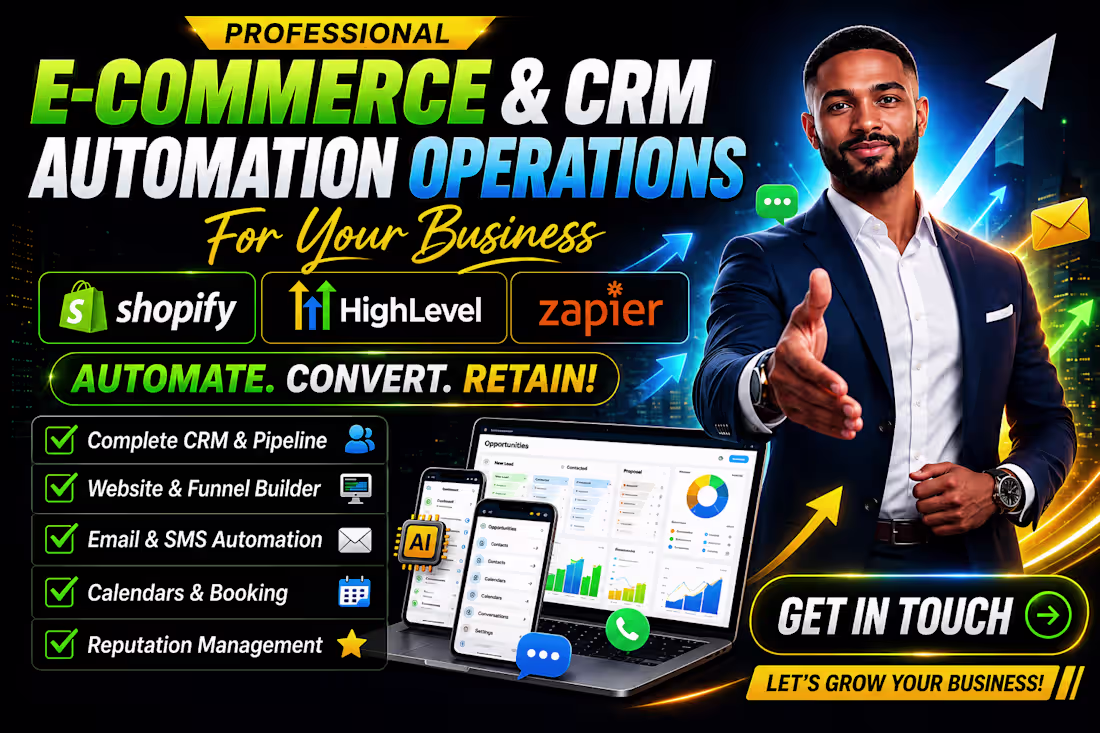 Cover image for Project Title: End-to-End GoHighLevel CRM