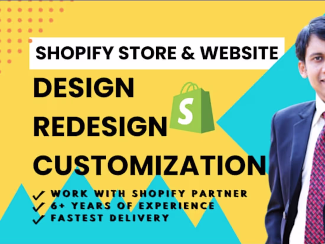 Cover image for Shopify website redesign and custiomization