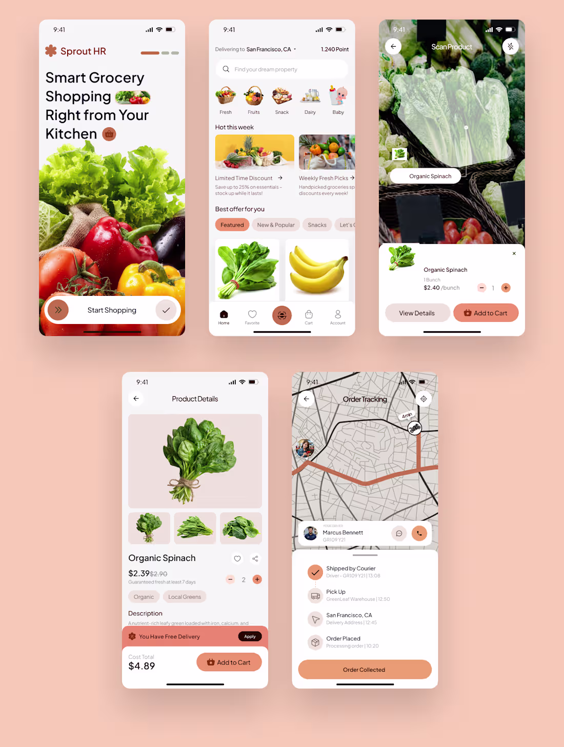 Cover image for Smart Grocery Delivery App UI