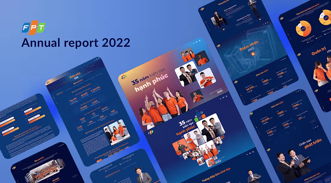 Cover image for FPT annual report 2022 website :: Behance