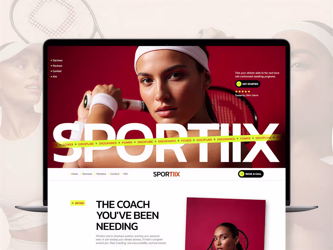 Cover image for Tennis Coach Website Design