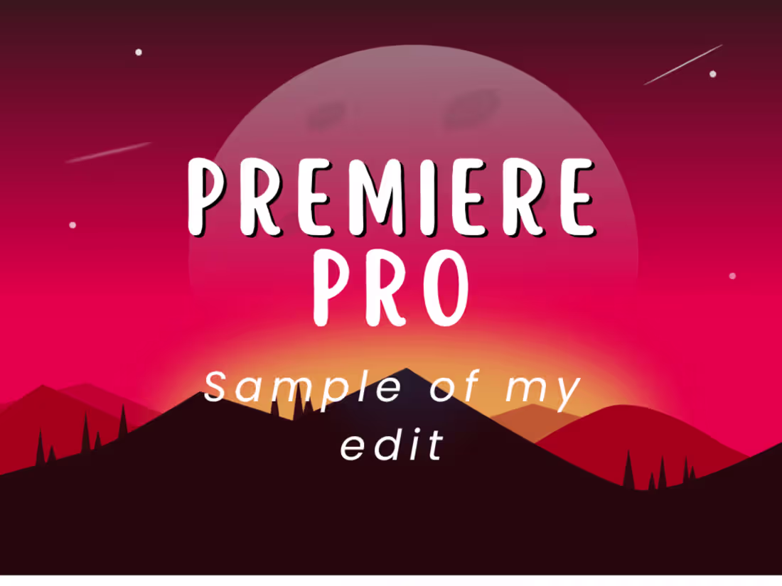 Cover image for Sample of my edited video