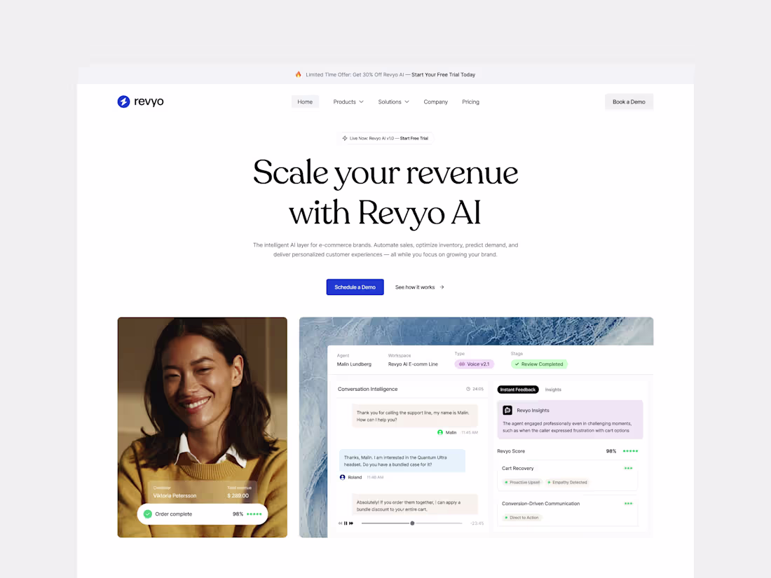 Cover image for Revyo AI - Landing Page