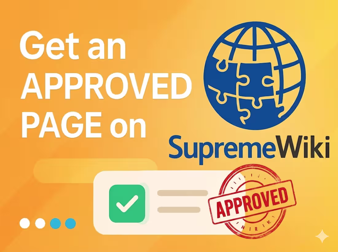 Cover image for Get an approved page from SupremeWiki