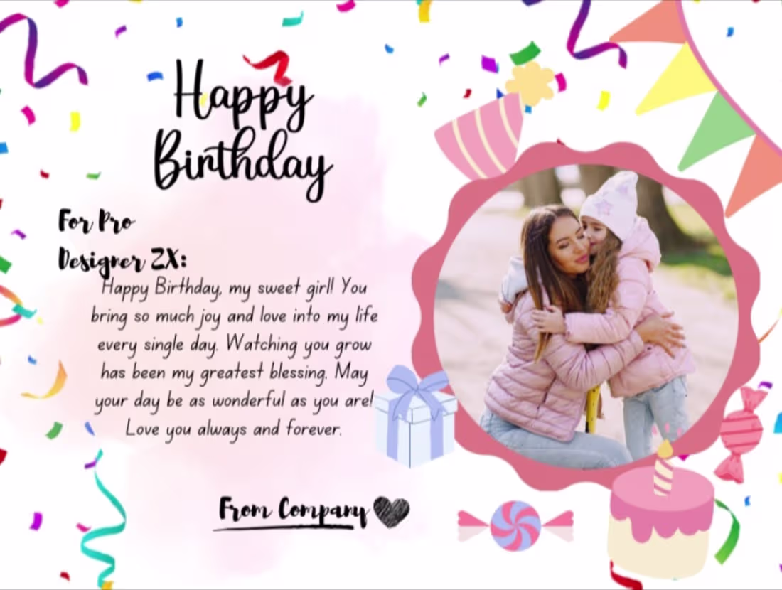 Cover image for Birthday card design made by