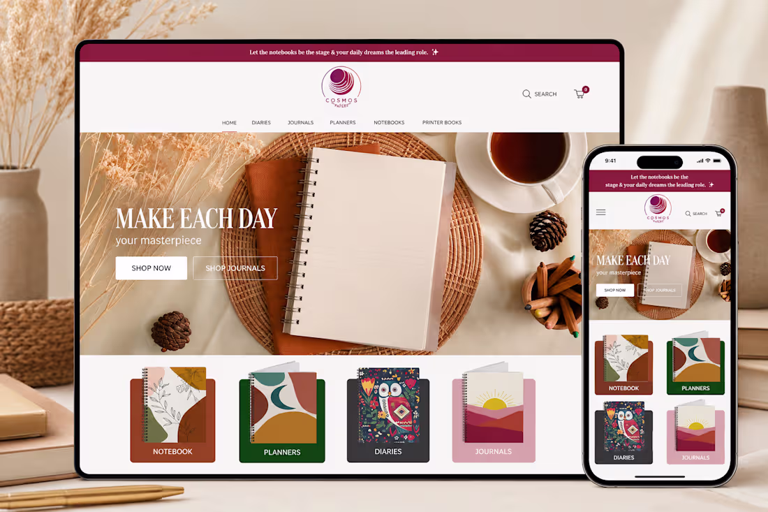 Cover image for Luxury Shopify Stationery Store Design