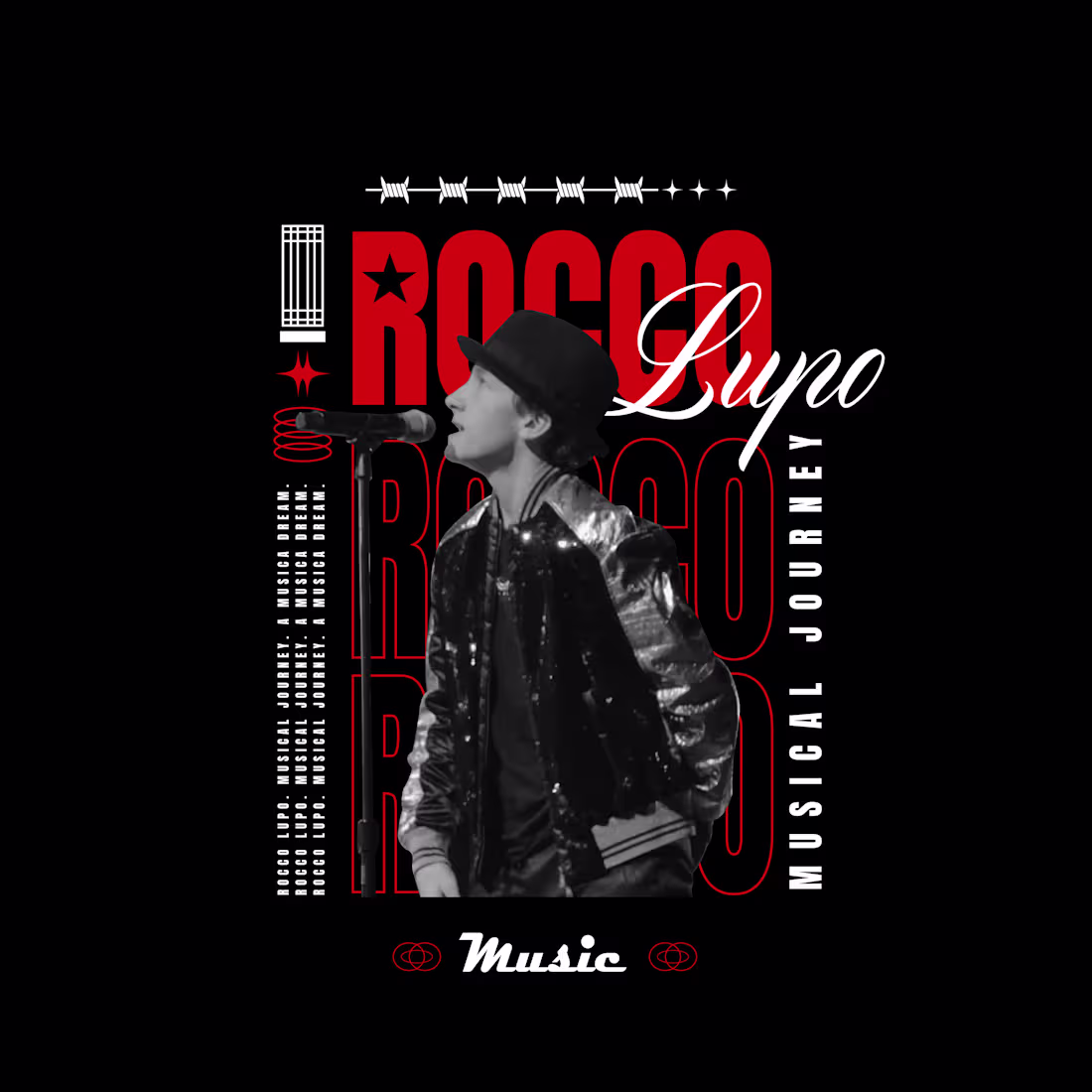 Cover image for Rocco lupo - Tour merchandise design :: Behance