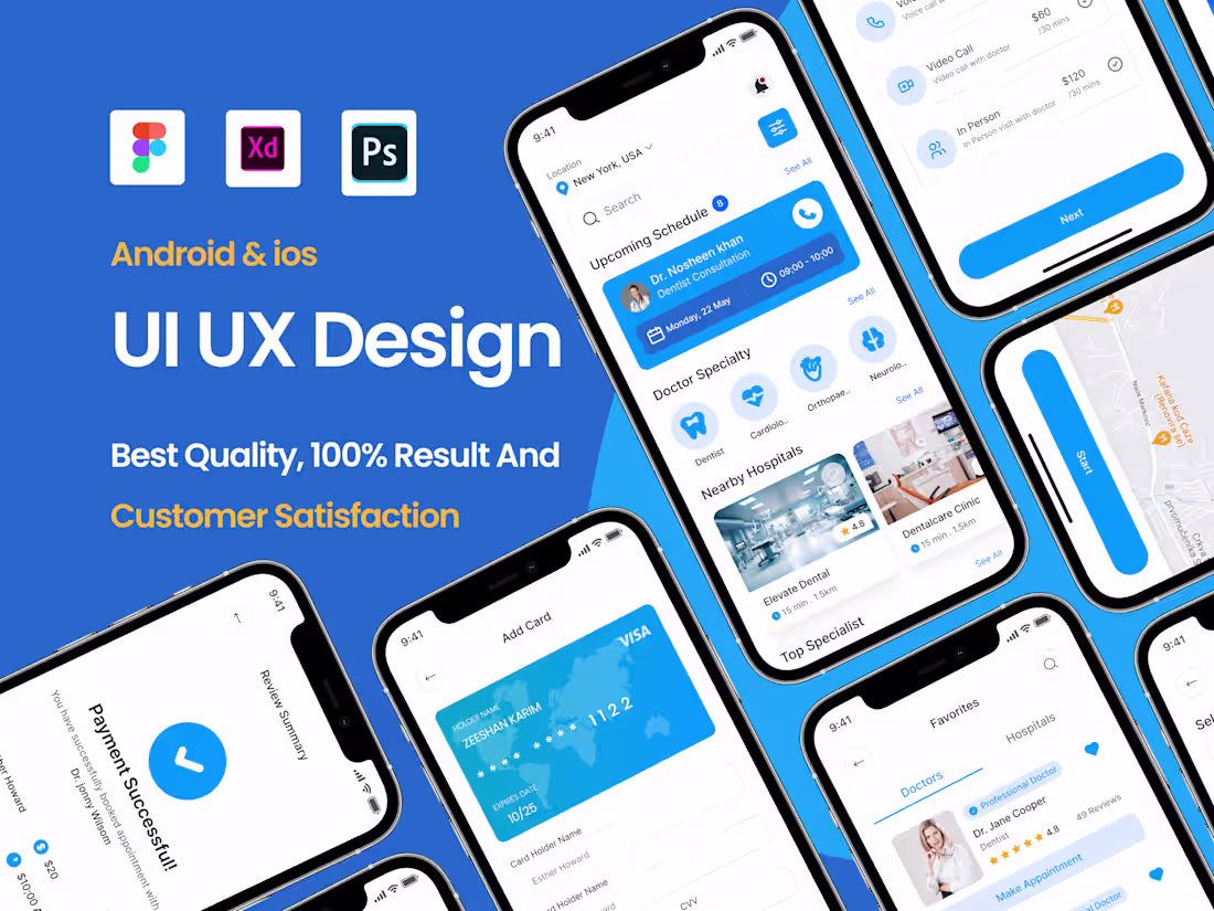 Cover image for I will expert mobile uiux design for ios and android apps