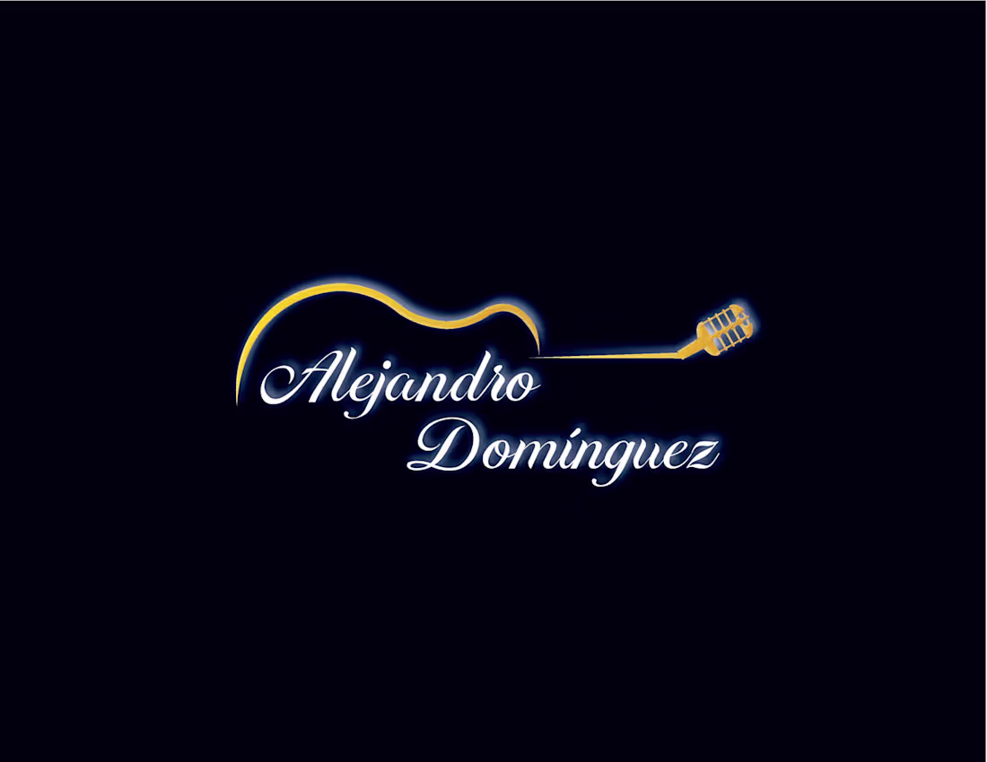 Cover image for Logo for a musician, combining a guitar with a microphone