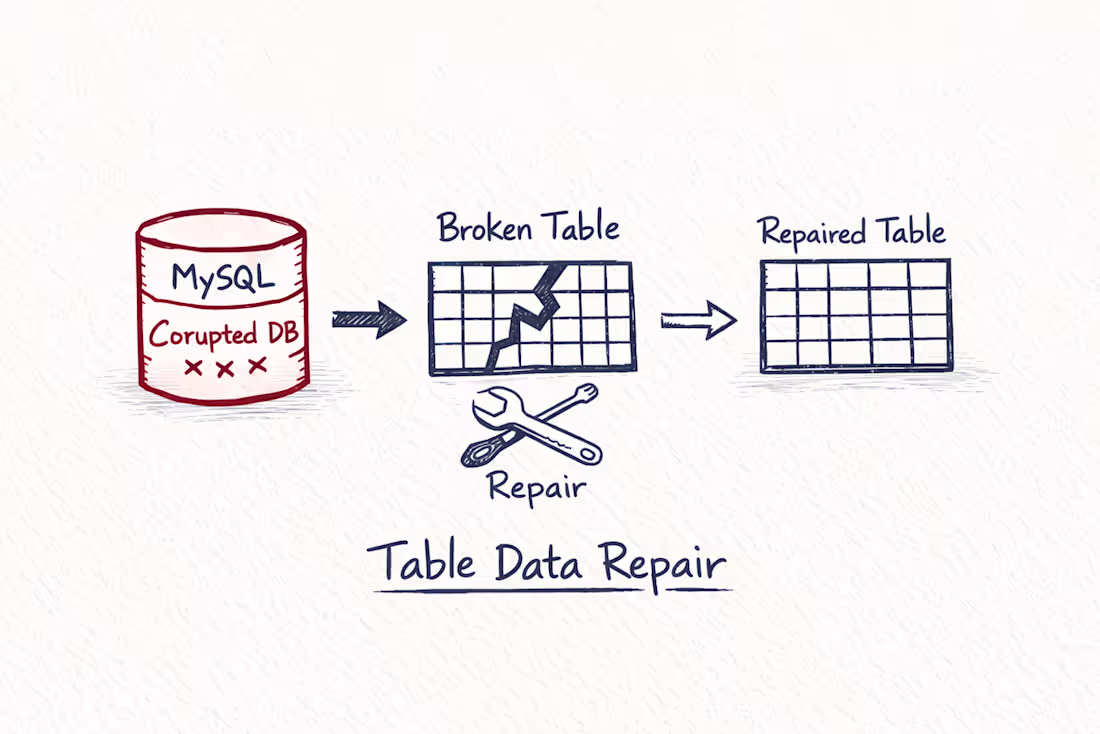Cover image for MySQL Database Repair and Recovery