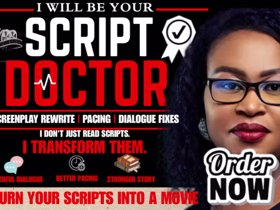Cover image for I'll write screenplay, movie script,