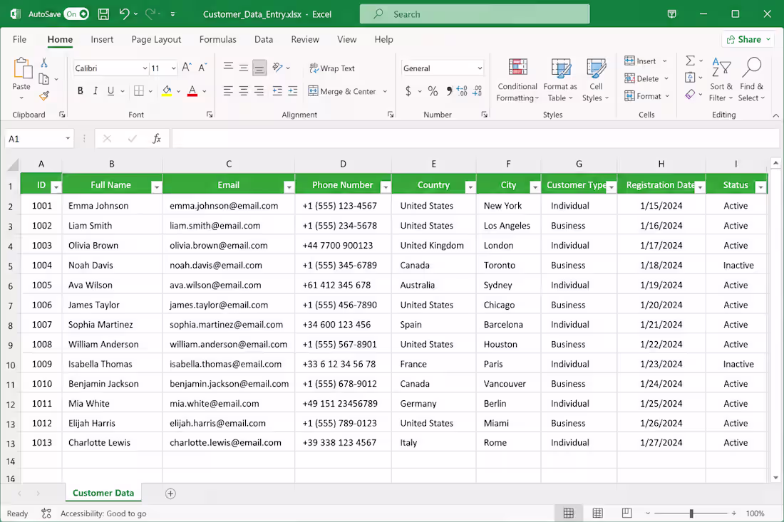 Cover image for Excel Data Entry Project
