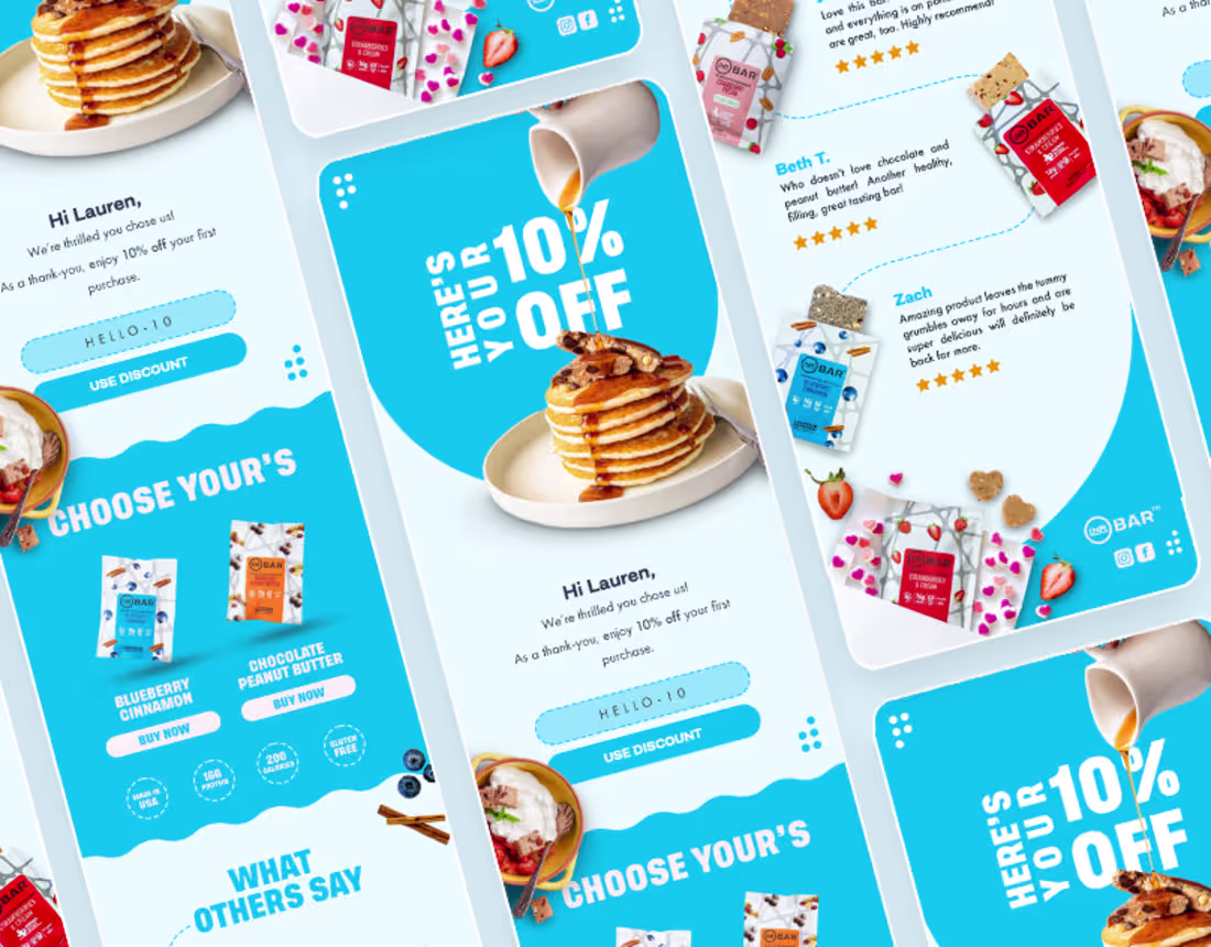 Cover image for Email design for protein snack