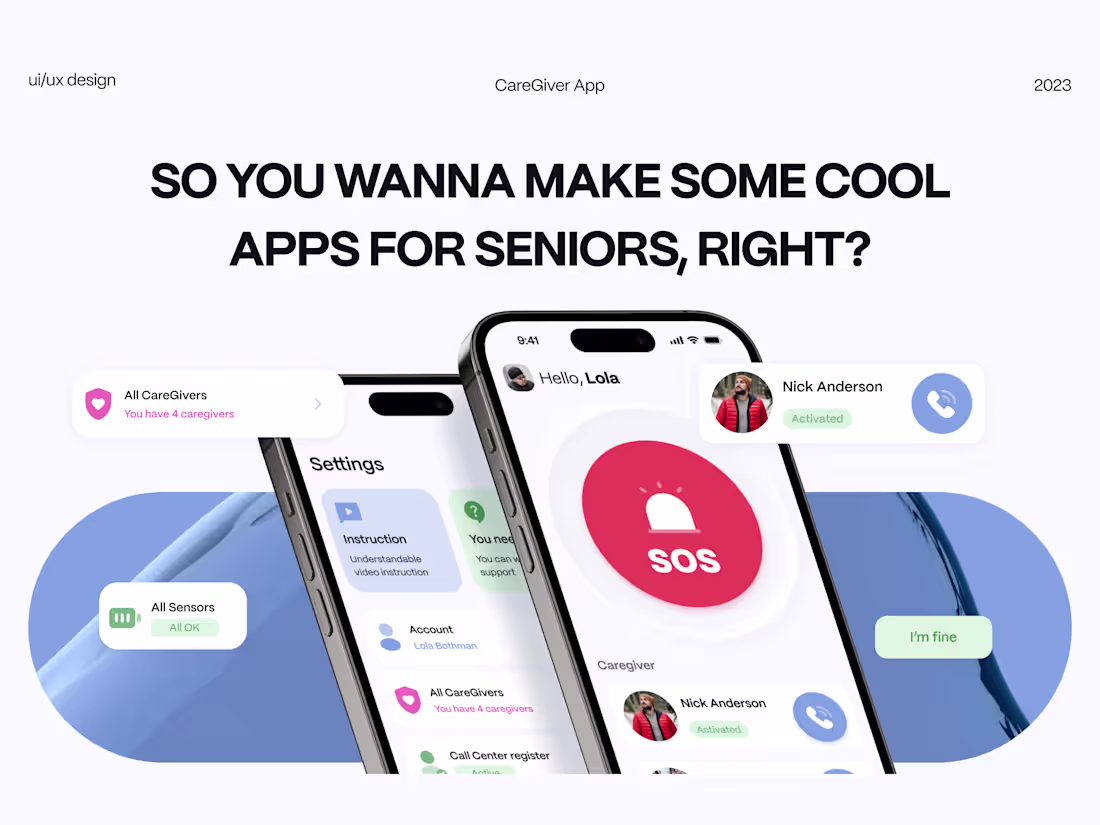 Cover image for CareGiver - App for distance care for seniors
