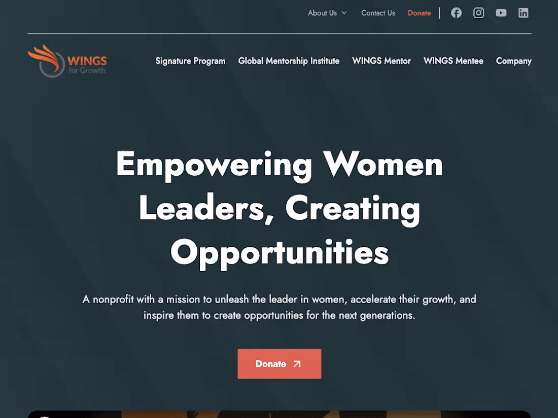 Cover image for Wings for Growth - A Women Community's Website