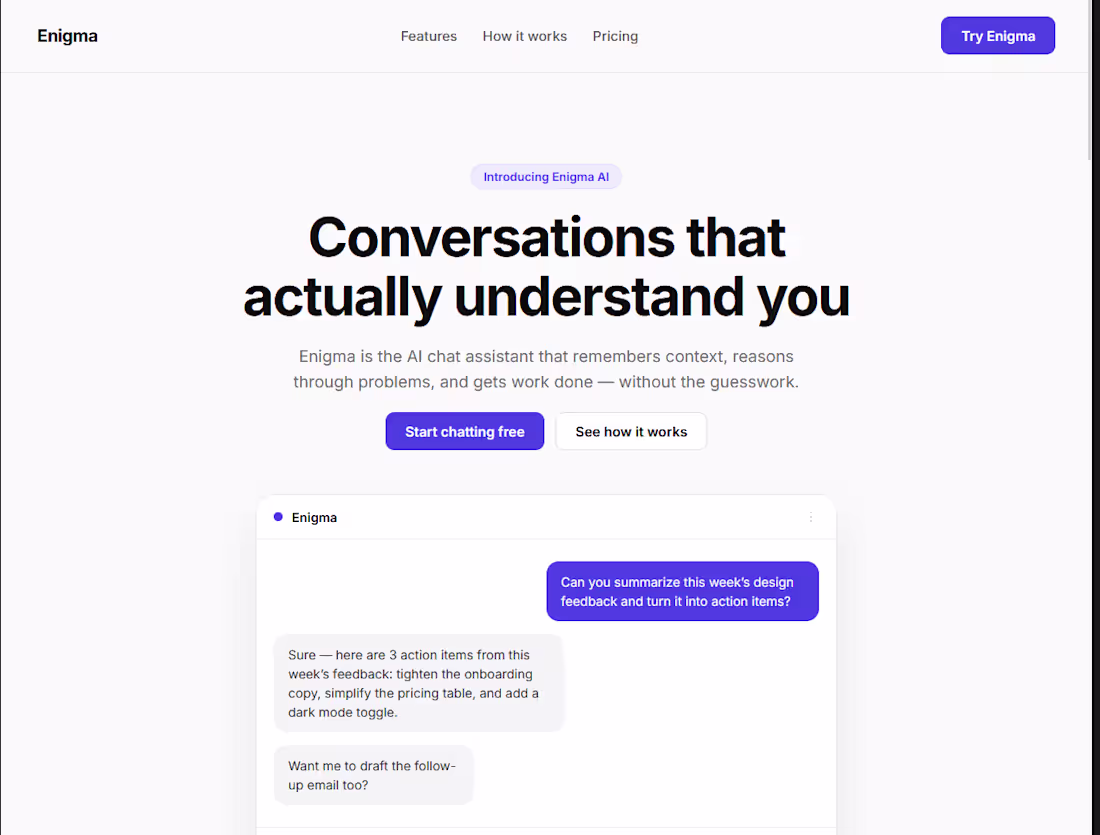 Cover image for Ai landing page mock up